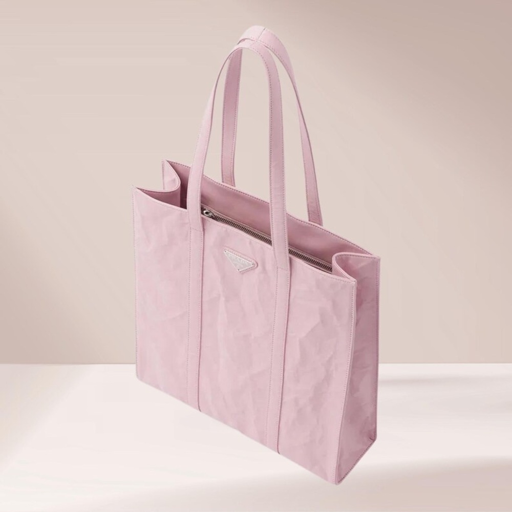 Prada Crinkled Leather Large Size Tote (Receipt and Dust Bag Included)